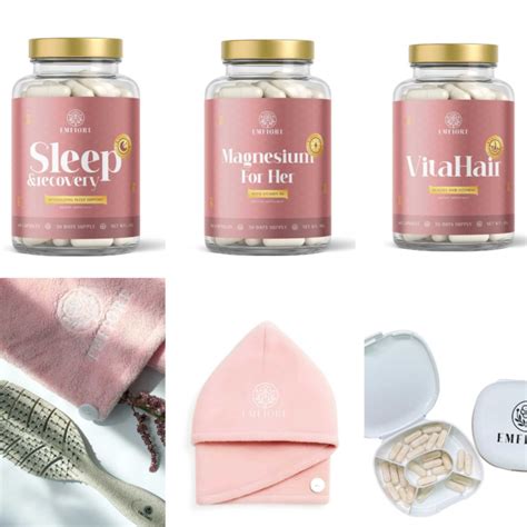 Ilustrácia znázorňujúca rôzne druhy výživových doplnkov na spánok