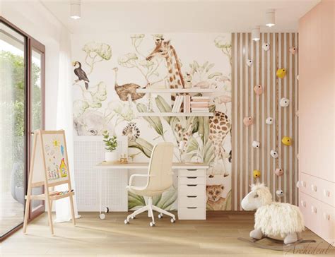 Ilustrácia detskej izby s umiestnenými kameňmi