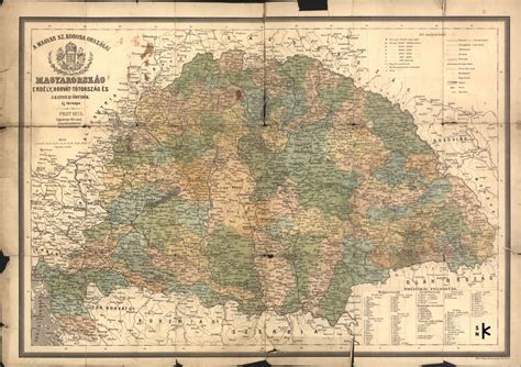 Mapa stolíc Uhorska z diela Mateja Bela