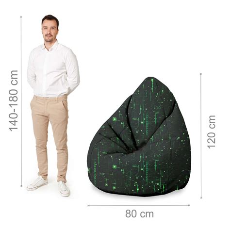 Ilustrácia strihu na jednoduchý sedací vak