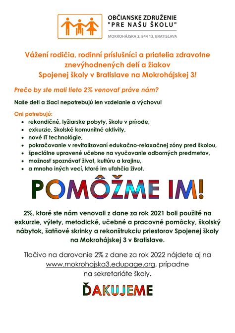 Schéma znázorňujúca proces darovania 2% z dane občianskemu združeniu