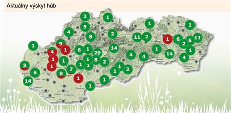 mapa výskytu vretenice severnej na Slovensku