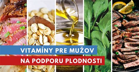 Infografika zobrazujúca kľúčové vitamíny a minerály pre plodnosť.