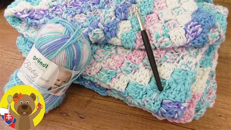 háčkovaná detská deka vzor