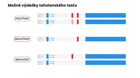 infografika vysvetľujúca výsledky tehotenského testu