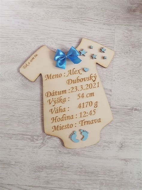 príklad pamätnej tabuľky o narodení dieťaťa
