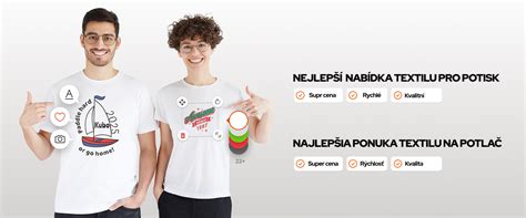 Rôzne typy potlačí na tričkách