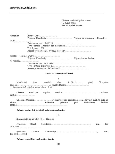 Rozvodový právnik a dokumenty