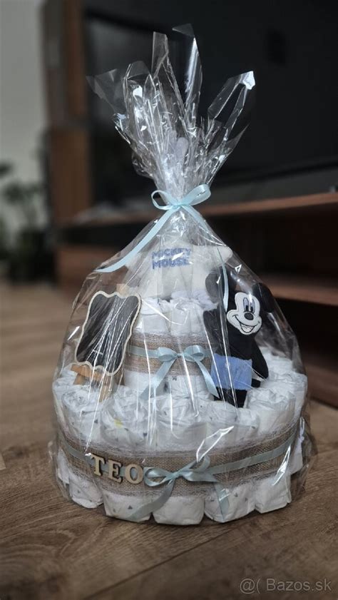 Plienková torta pre novorodenca