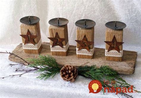 Originálne svietniky z brezového dreva