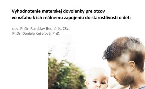 Porovnanie materskej a otcovskej dovolenky