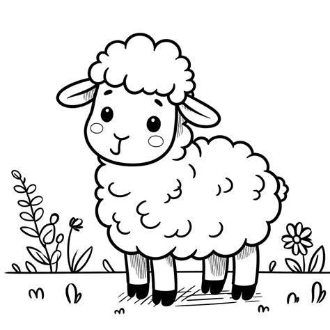 Ilustrácia ovce s jahňaťom