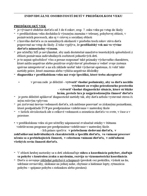 Deti a ich individuálne tempo rozvoja