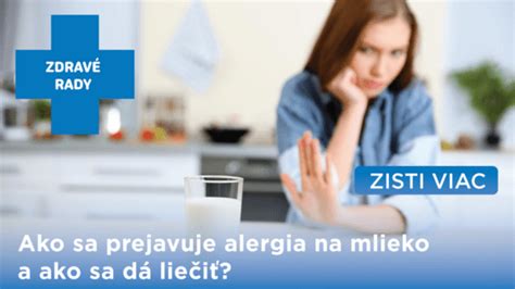 Infografika zobrazujúca rôzne prejavy alergie na bielkoviny kravského mlieka