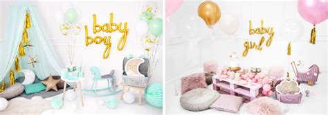 ilustrácia baby shower párty s darčekmi