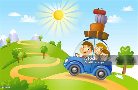 Ilustrácia rodiny s cestovnou postieľkou na dovolenke