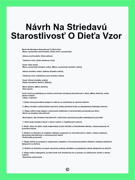 Infografika zobrazujúca kolobeh starostlivosti o dieťa pri striedavej starostlivosti