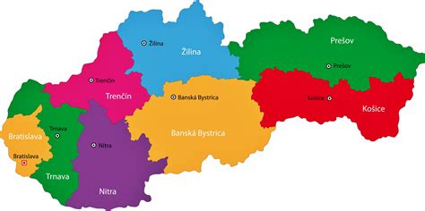 Mapa Slovenska s vyznačenými nemocnicami a pohotovosťami