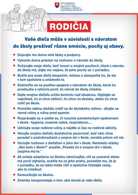 Ilustrácia znázorňujúca rodiča a dieťa pri lúčení pred škôlkou