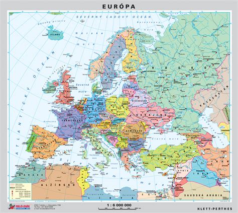 Mapa Európy so zvýrazneným Slovenskom