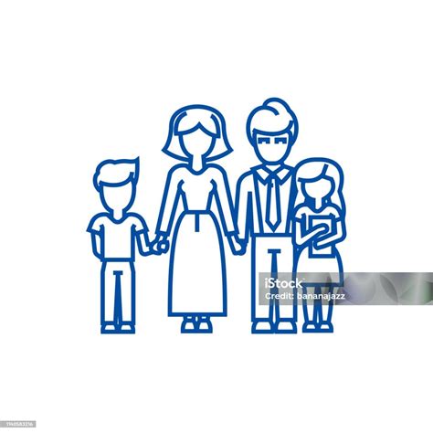 Ilustrácia rodiny so zábranami