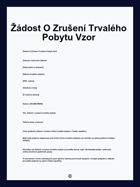 Schematický nákres procesu zmeny trvalého pobytu