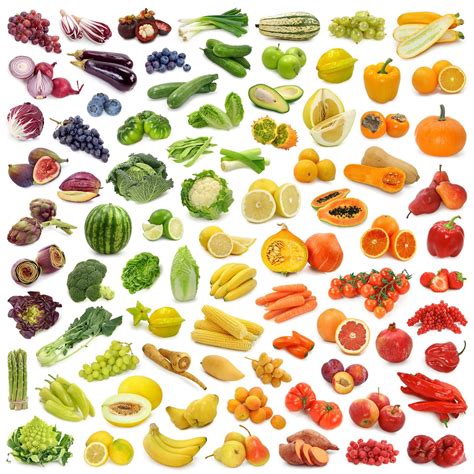 rôzne druhy ovocia a zeleniny