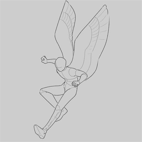 an graphic representation of a person with wings flying