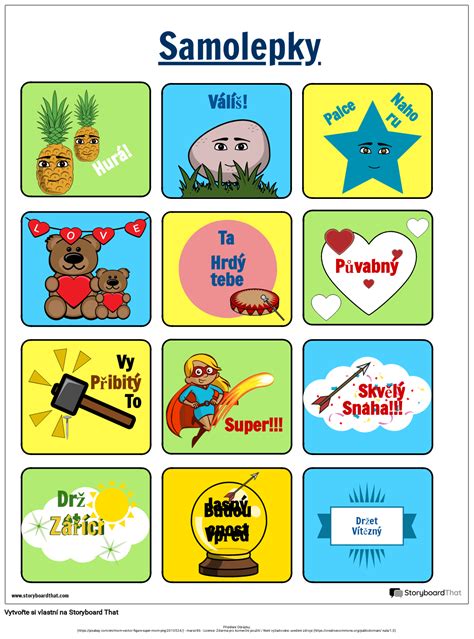 Nalepky s motivacnymi obrazkami