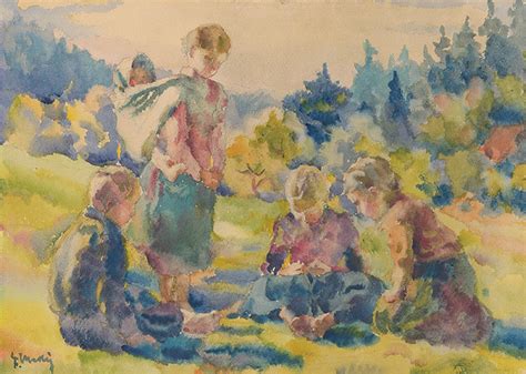 Deti hrajúce sa v tábore po vojne