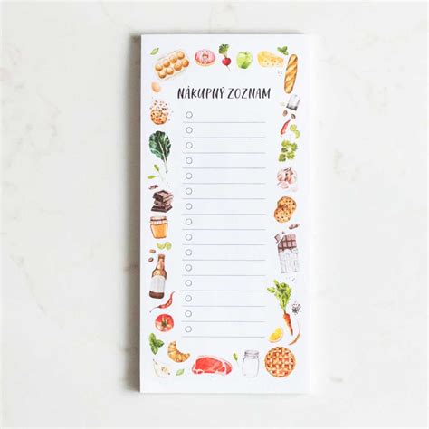 Plánovanie jedla a nákupný zoznam