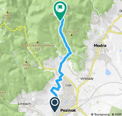 mapa okolia Modra Harmónia