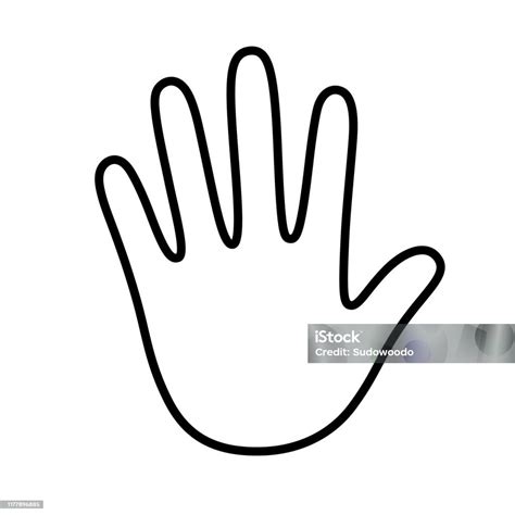 Ruka s vyznačenými hlavnými čiarami