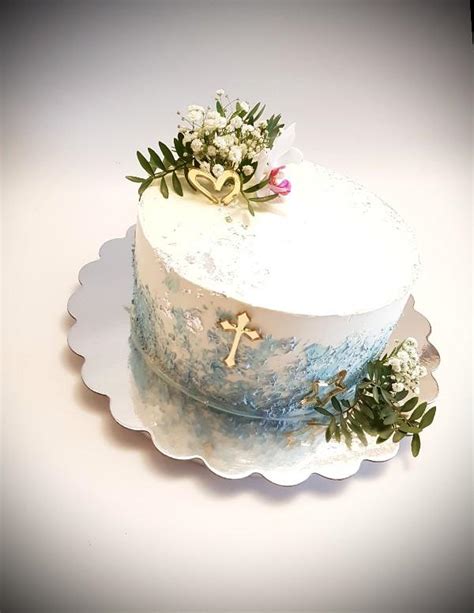 Ukážka torty na prvé sväté prijímanie s kalichom a kvetmi