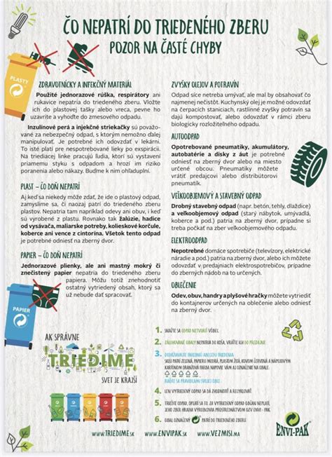 Ilustrácia správneho triedenia odpadu