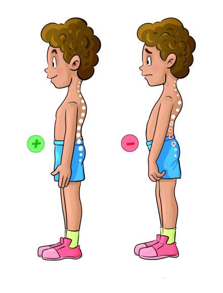 Ilustrácia správneho držania tela pri sedení