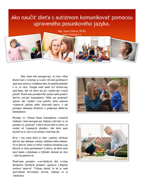 Deti komunikujúce pomocou posunkov