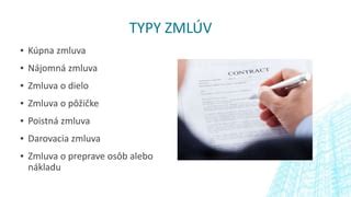 Ilustrácia zobrazujúca rôzne typy zmlúv