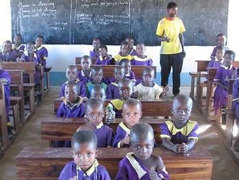 Fotografia detí v škole v Afrike