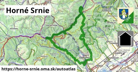 Mapa obce Horné Srnie