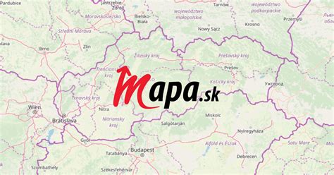 Mapa mesta Poprad s vyznačenými mestskými časťami