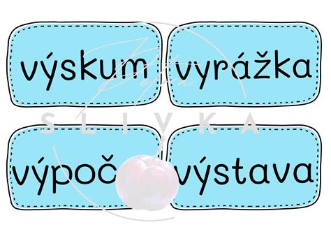 Zoznam vybraných slov