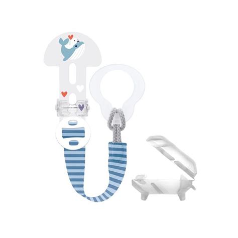 Diagram znázorňujúci pripevnenie klipu na cumlík s krúžkom a bez krúžku