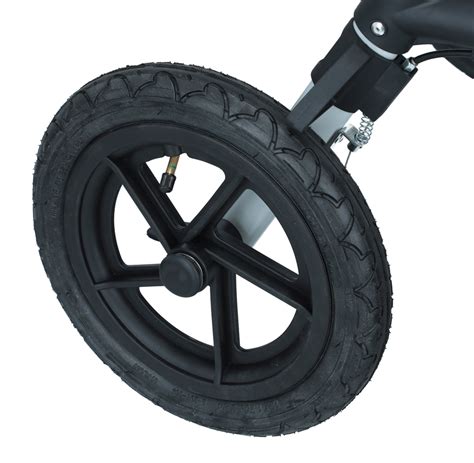 Detailný pohľad na konštrukciu kočíka Camarelo Art s nafukovacími kolesami